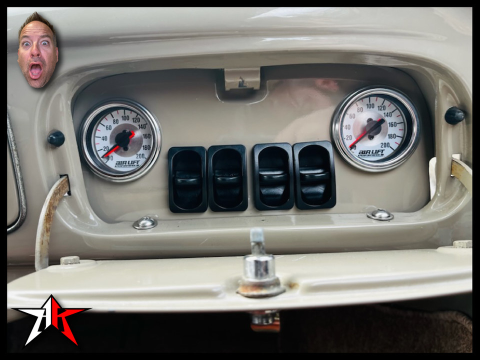 Close-up of the Airkewld manual valve assembly with gauge