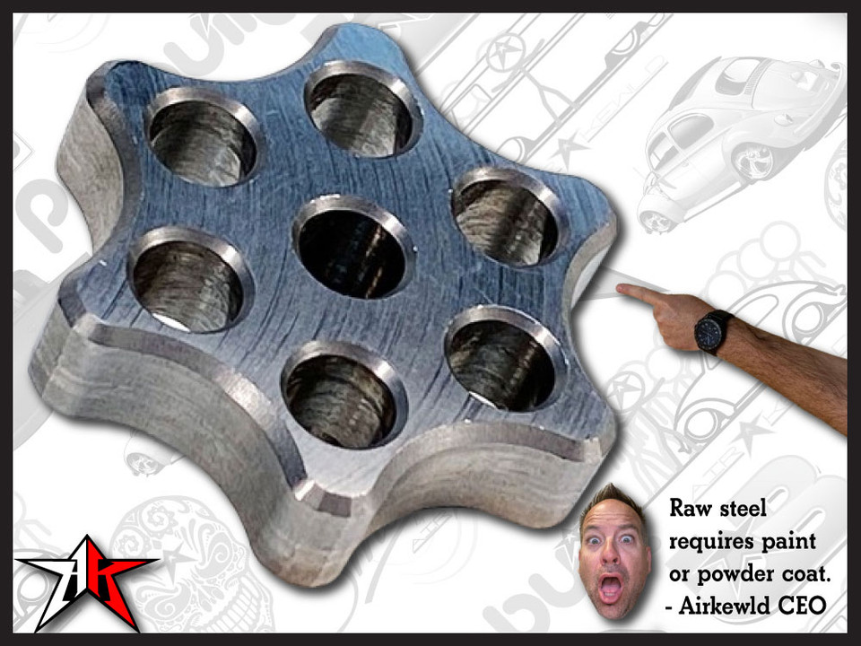 Six Shooter Clutch Adjuster in raw steel finish