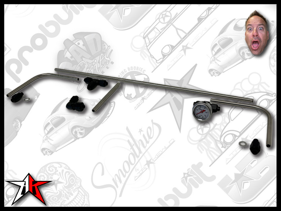 Airkewld IDF Weber hardline fuel line kit components