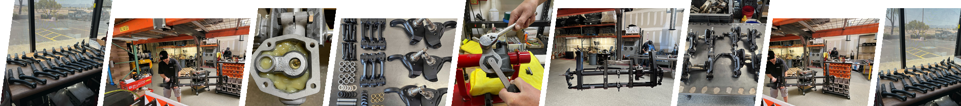 Inside the Airkewld shop: arms, kits, beams and steering boxes being built