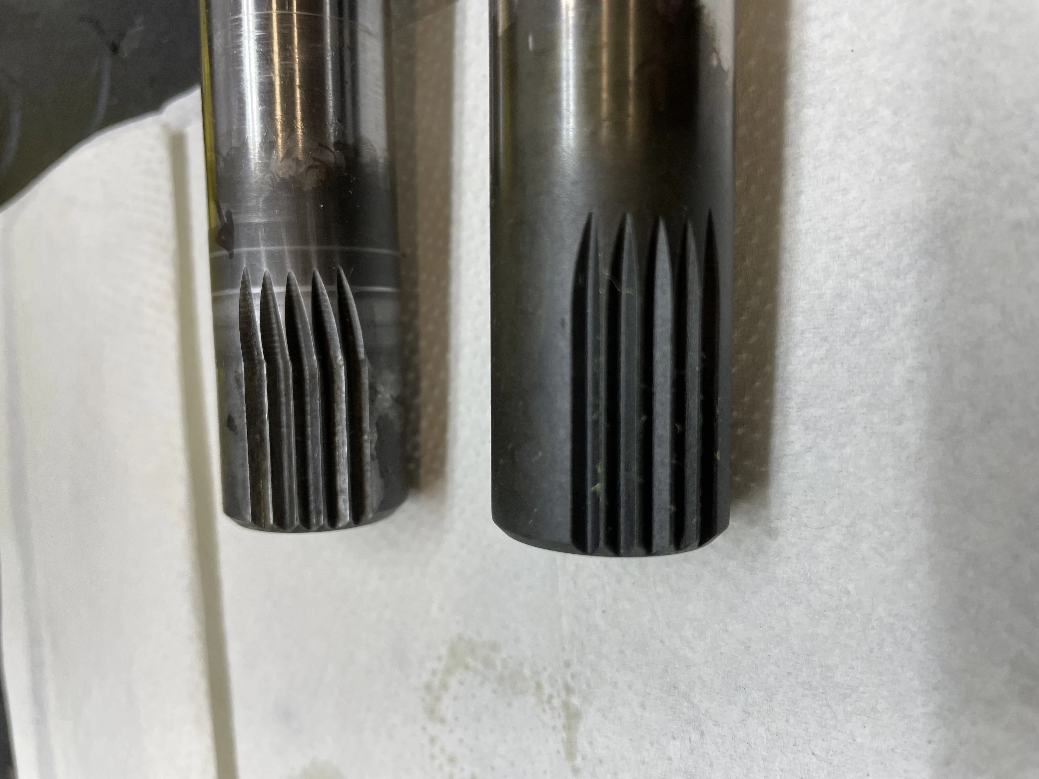 VW pitman arm and sector shaft splines inspection