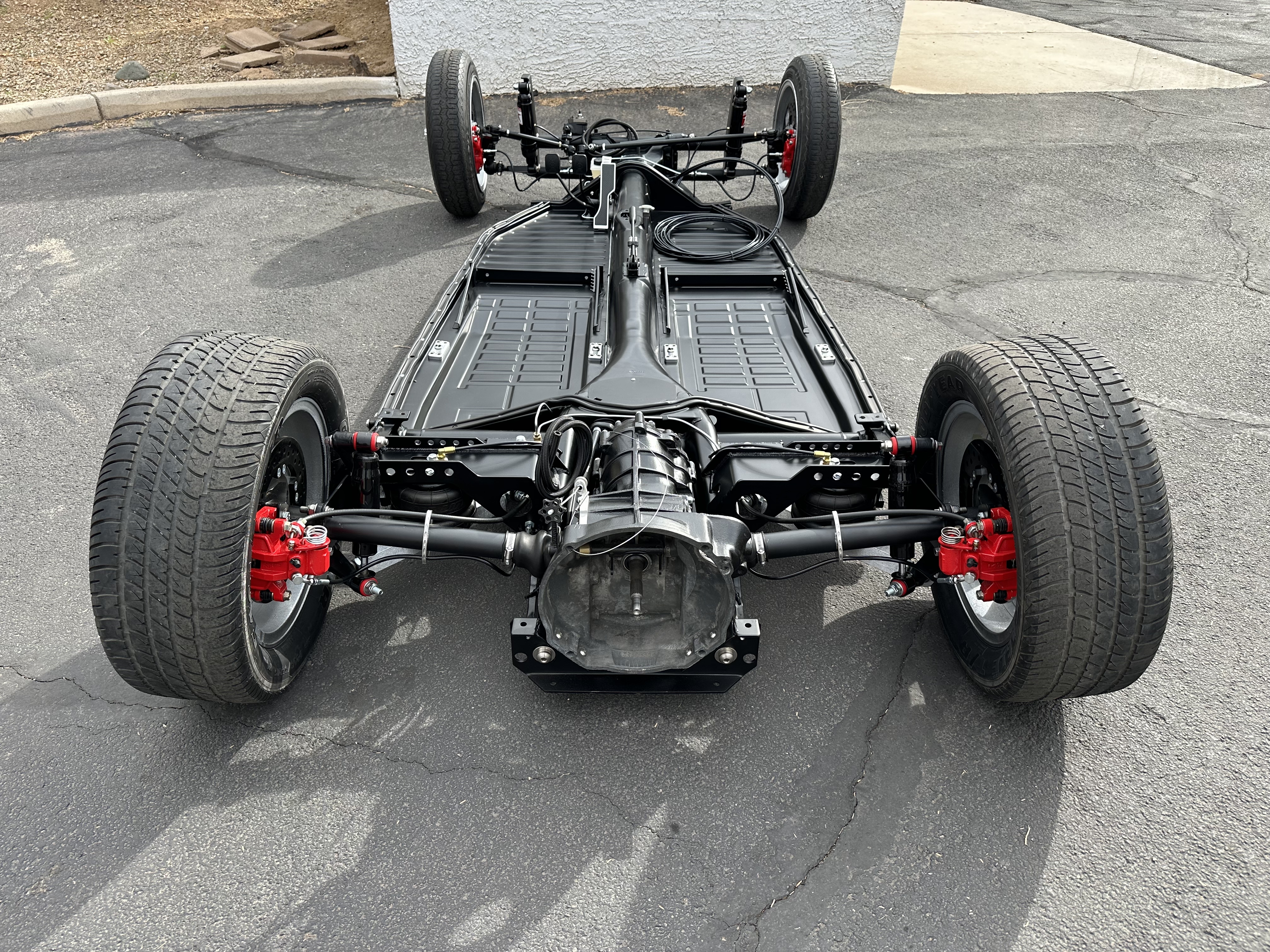 Airkewld Swing Axle Air Ride Kit installed on a classic VW rear suspension